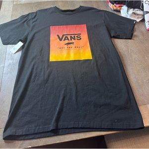 Vans off the wall black print shirt.